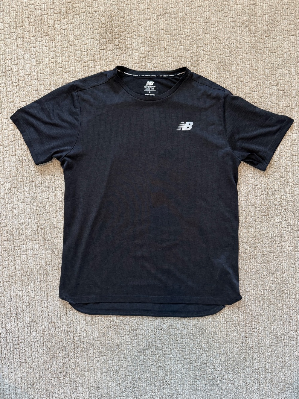Men’s New Balance Men’s Black Crew Neck Dri-Fit Running T-shirt